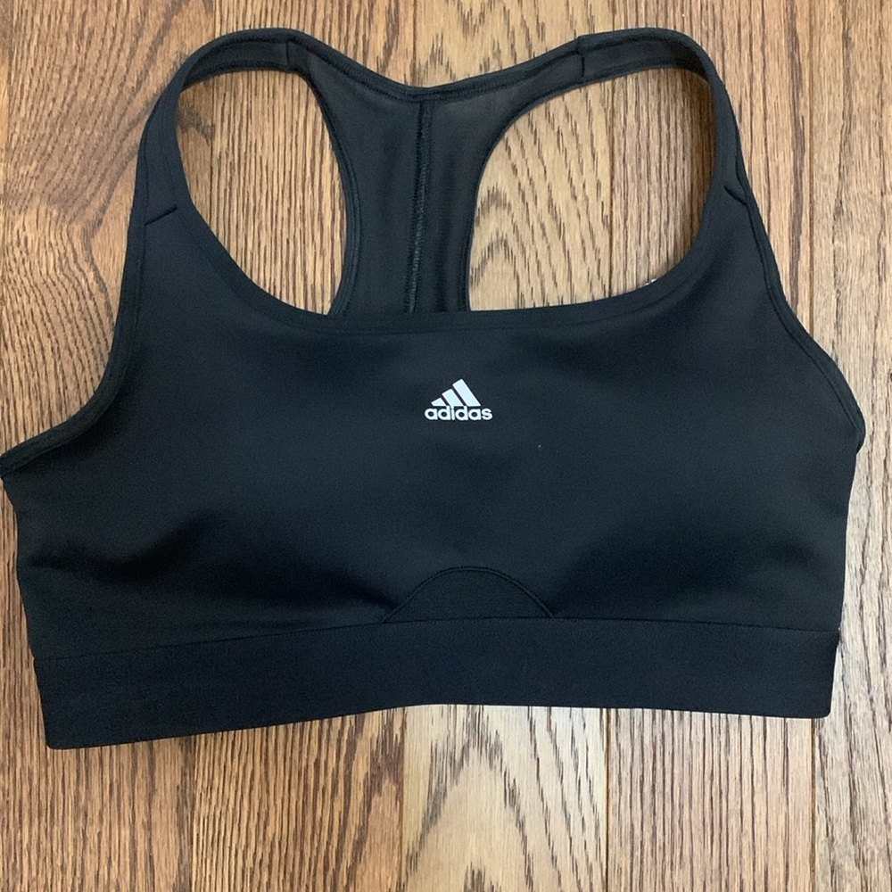 Adidas Three Stripe Black Performance NWOT Aeroready Breathable Sz S Racerback